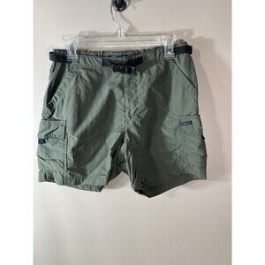 REI Men's Green Belted Nylon Hiking Cargo Shorts Upf +50 Wasit 28 Stretch